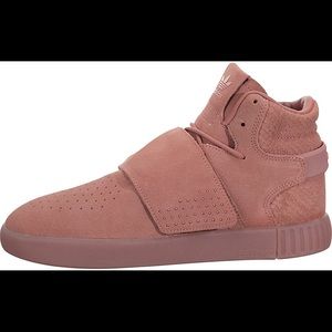 Men’s Adidas tubular strap sneakers raw pink sz 11